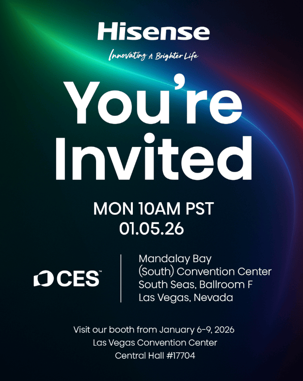 曝！海(hǎi)信将攜(xié)全新一代RGB-Mini LED電(diàn)视亮相CES 2026，再次领先一代